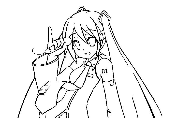 初音未来漫画线稿