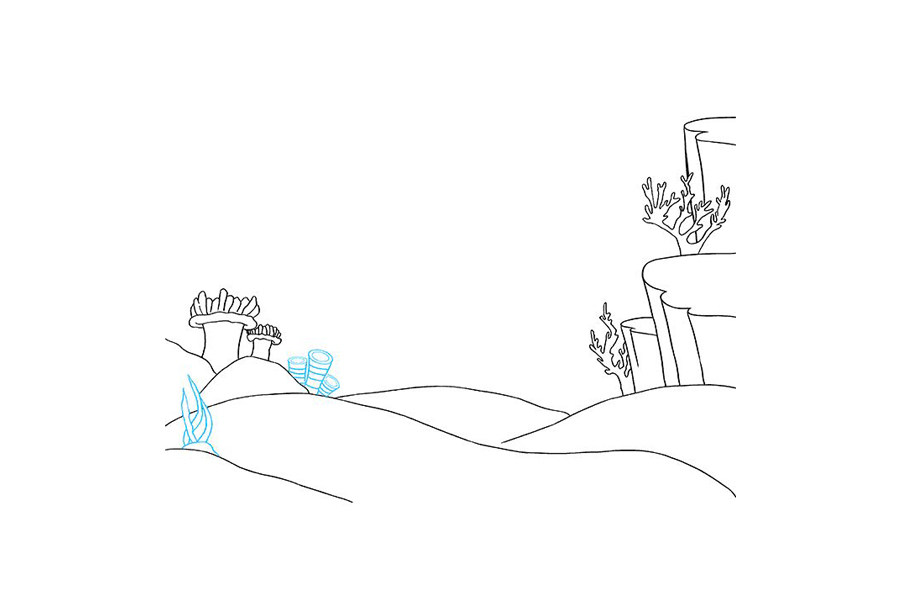 海洋风景怎么画