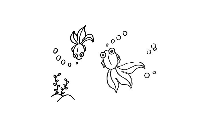 金鱼简笔画画法