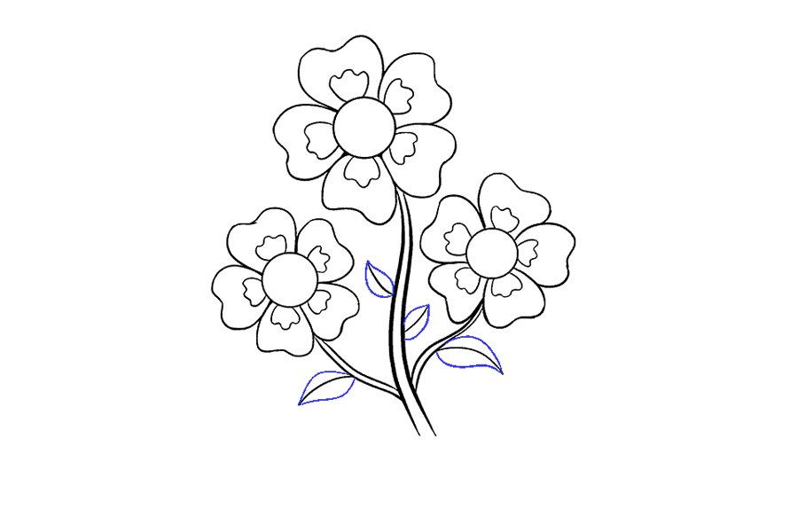 如何画漂亮的卡通小花