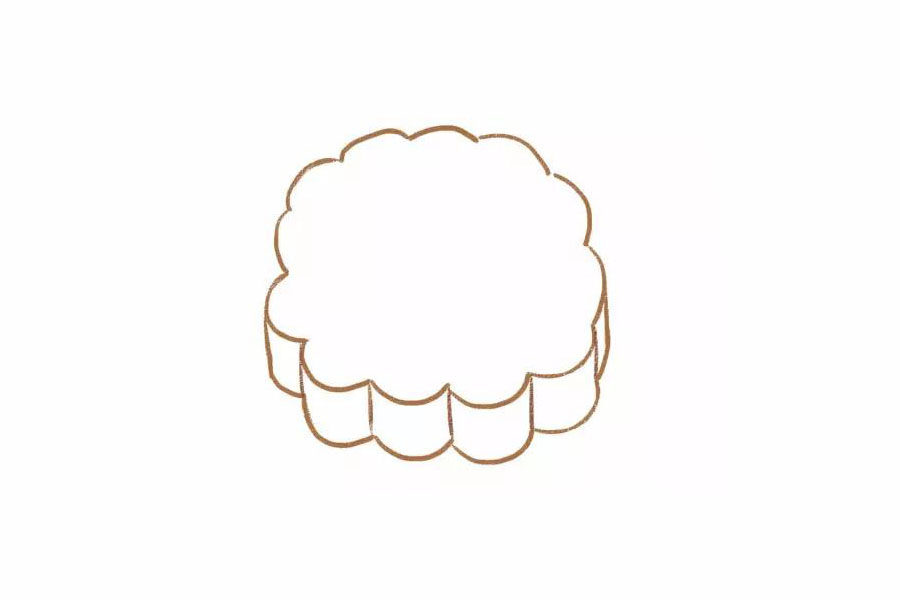 开心的月饼简笔画怎么画