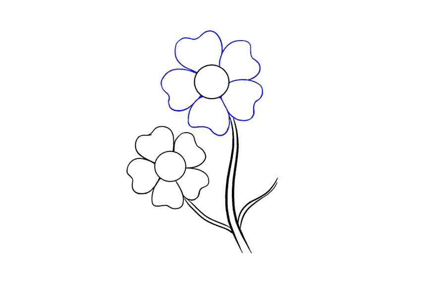如何画漂亮的卡通小花
