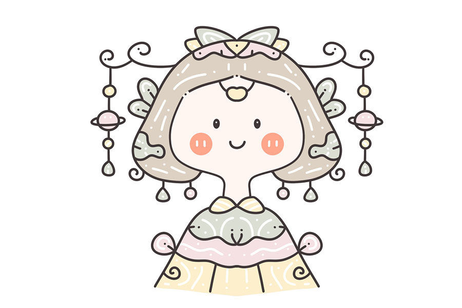 古风简笔画头像 小朋友们都爱画的古风小女孩简笔画图片