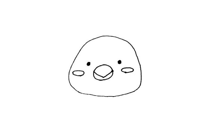 破壳的小鸡简笔画画法步骤