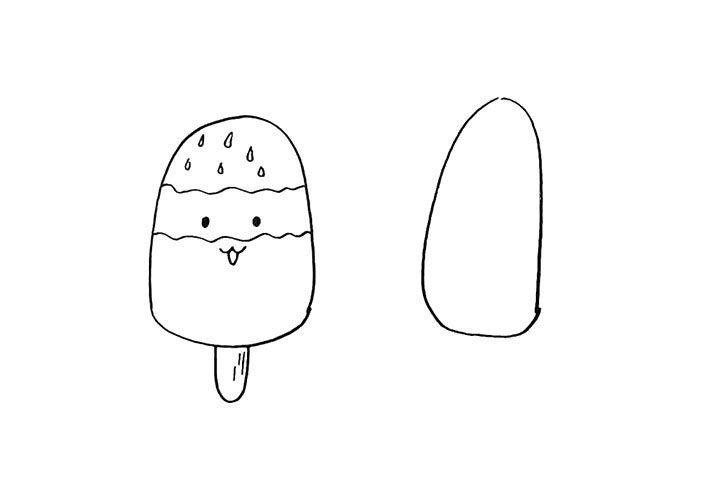 雪糕简笔画画法详解