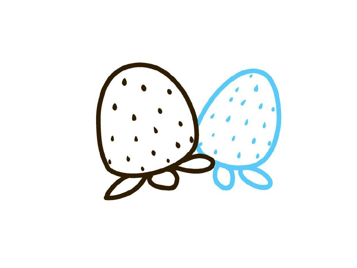 草莓简笔画画法步骤