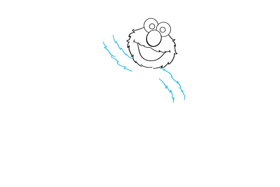 芝麻街埃尔莫怎么画