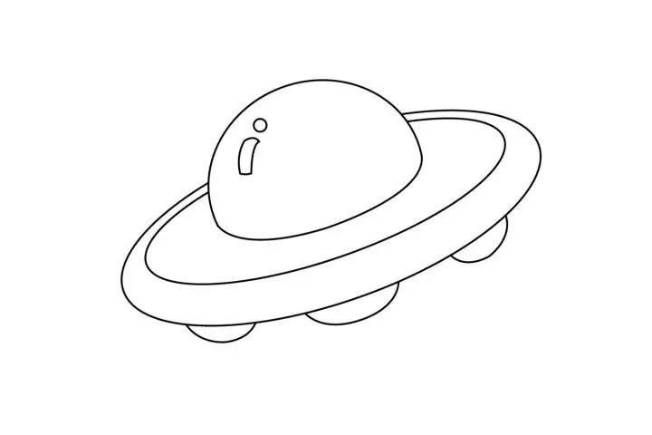 外星飞碟简笔画画法步骤