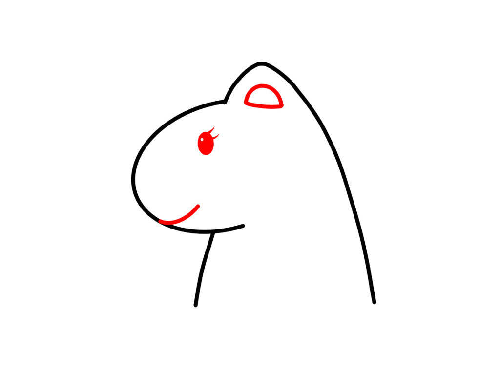爱心独角兽简笔画画法步骤