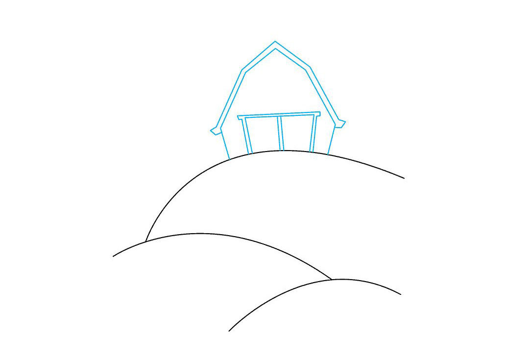 如何画农场简笔画