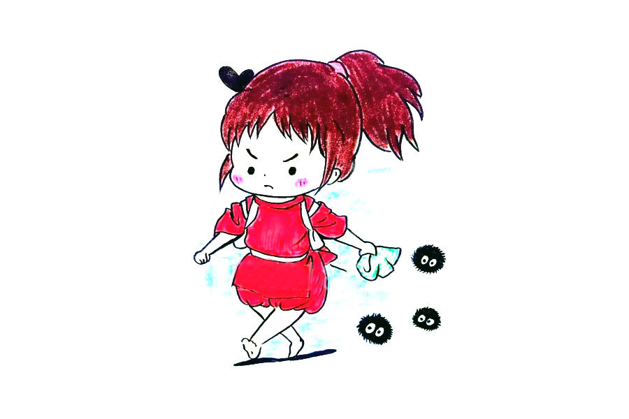 Q版柊瑠美简笔画画法步骤