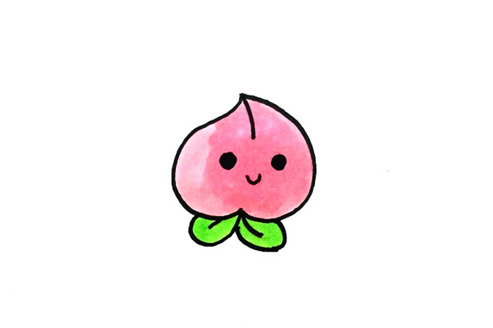 怎么画桃子
