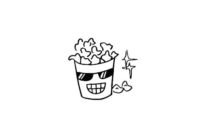 爆米花简笔画画法步骤