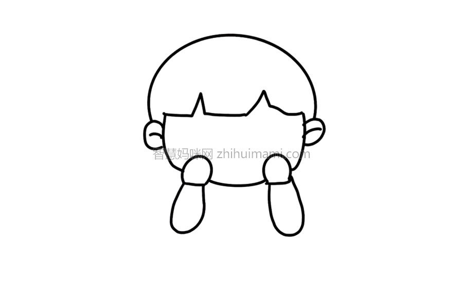 抗疫主题简笔画 戴口罩的小女孩怎么画