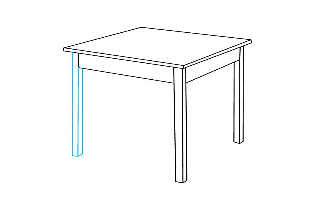 如何画桌子简笔画