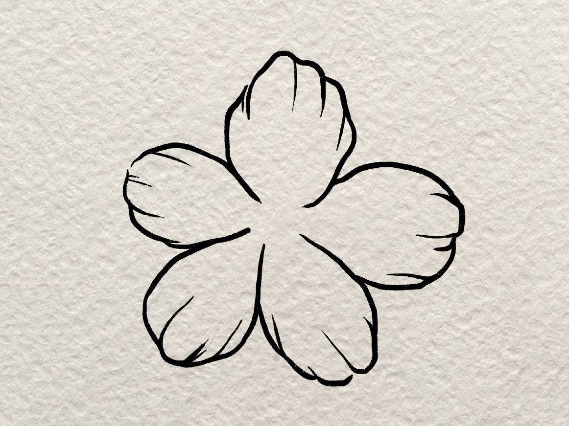 一朵小花花简笔画画法