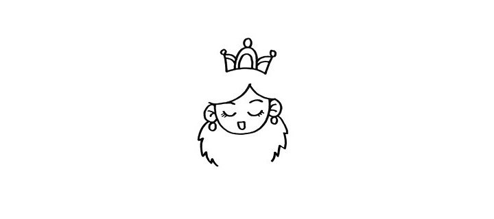 冰雪王国公主简笔画画法步骤