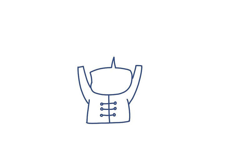 新春福娃简笔画画法步骤
