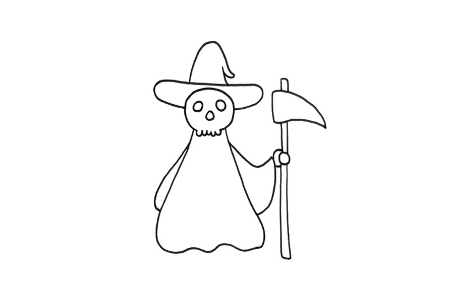 死神简笔画怎么画