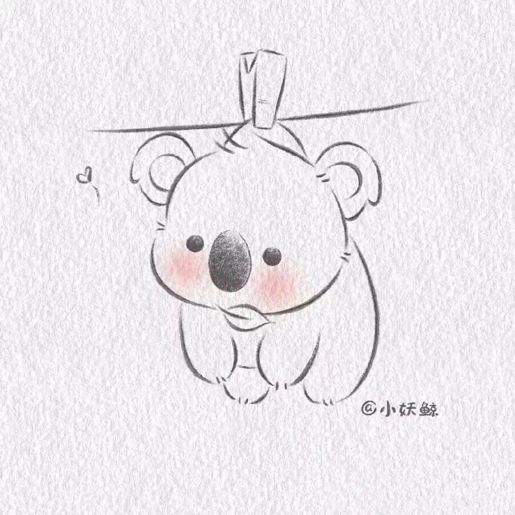 一组可爱卡通动物简笔画图片