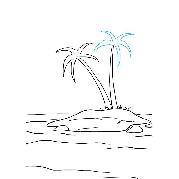 如何画海上的岛屿
