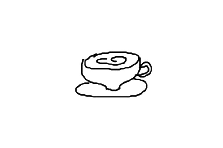 如何画一杯咖啡简笔画