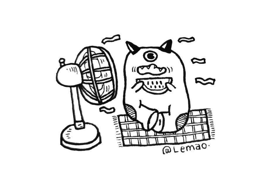 小怪兽的夏天简笔画图片