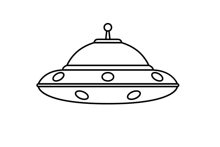 UFO-飞碟简笔画图片