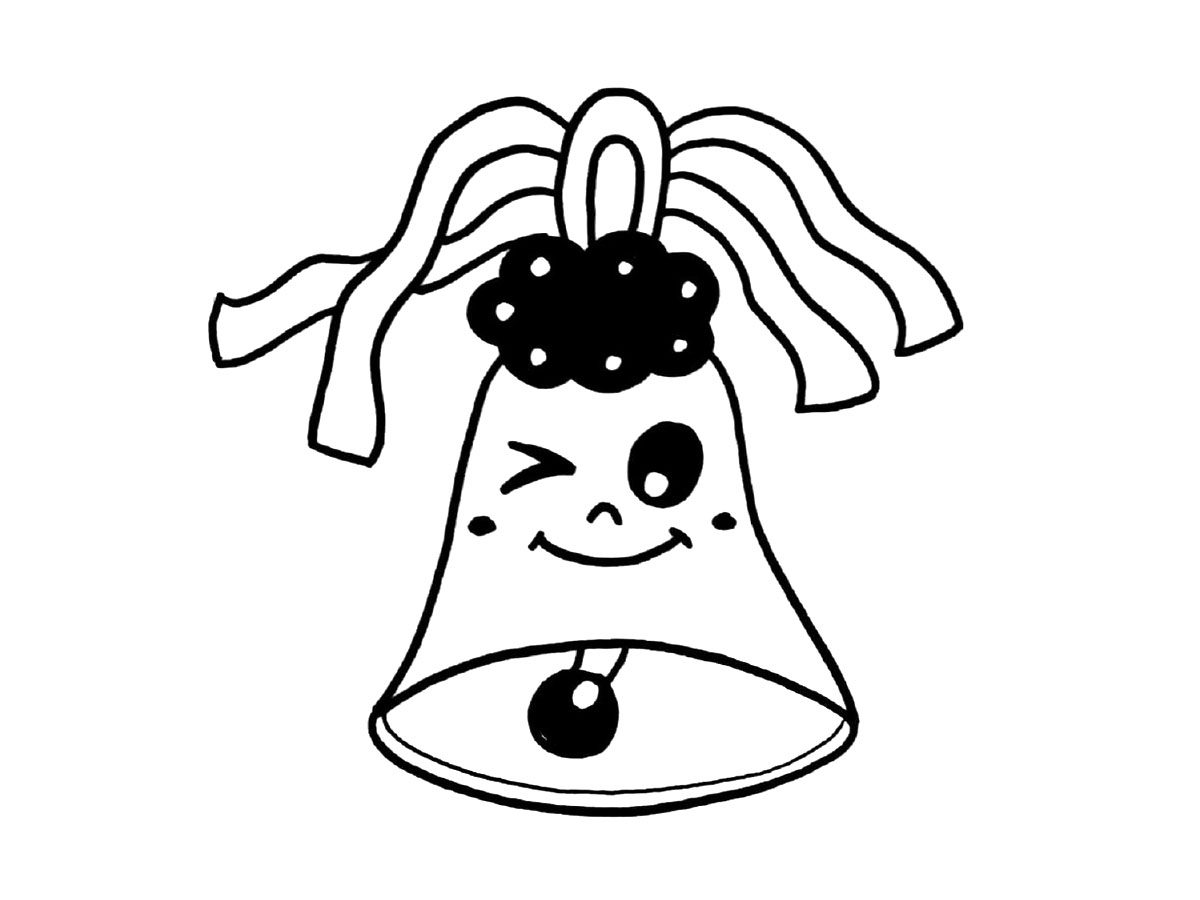一组可爱的卡通铃铛简笔画图片