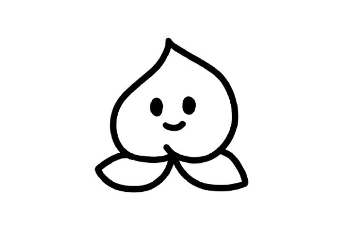 如何画可爱的水蜜桃