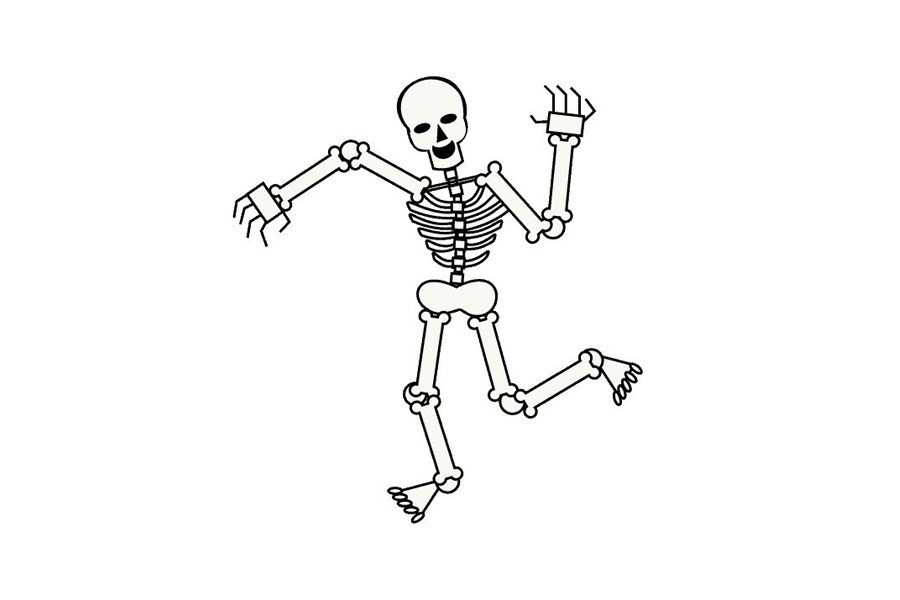 如何画骷髅架