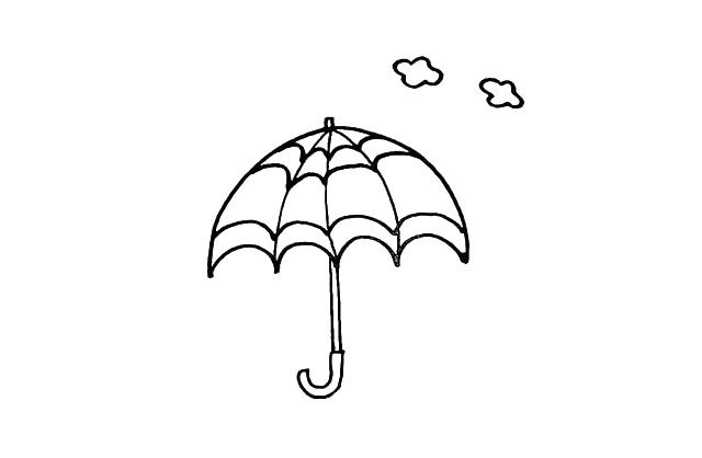 雨伞简笔画画法步骤