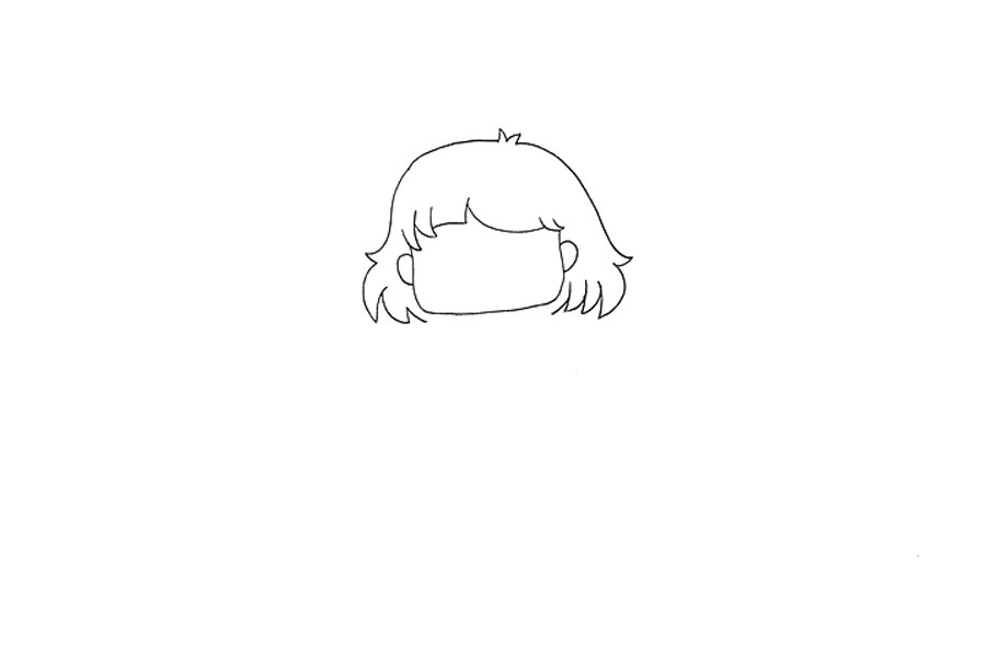 一步一步学画可爱小女孩
