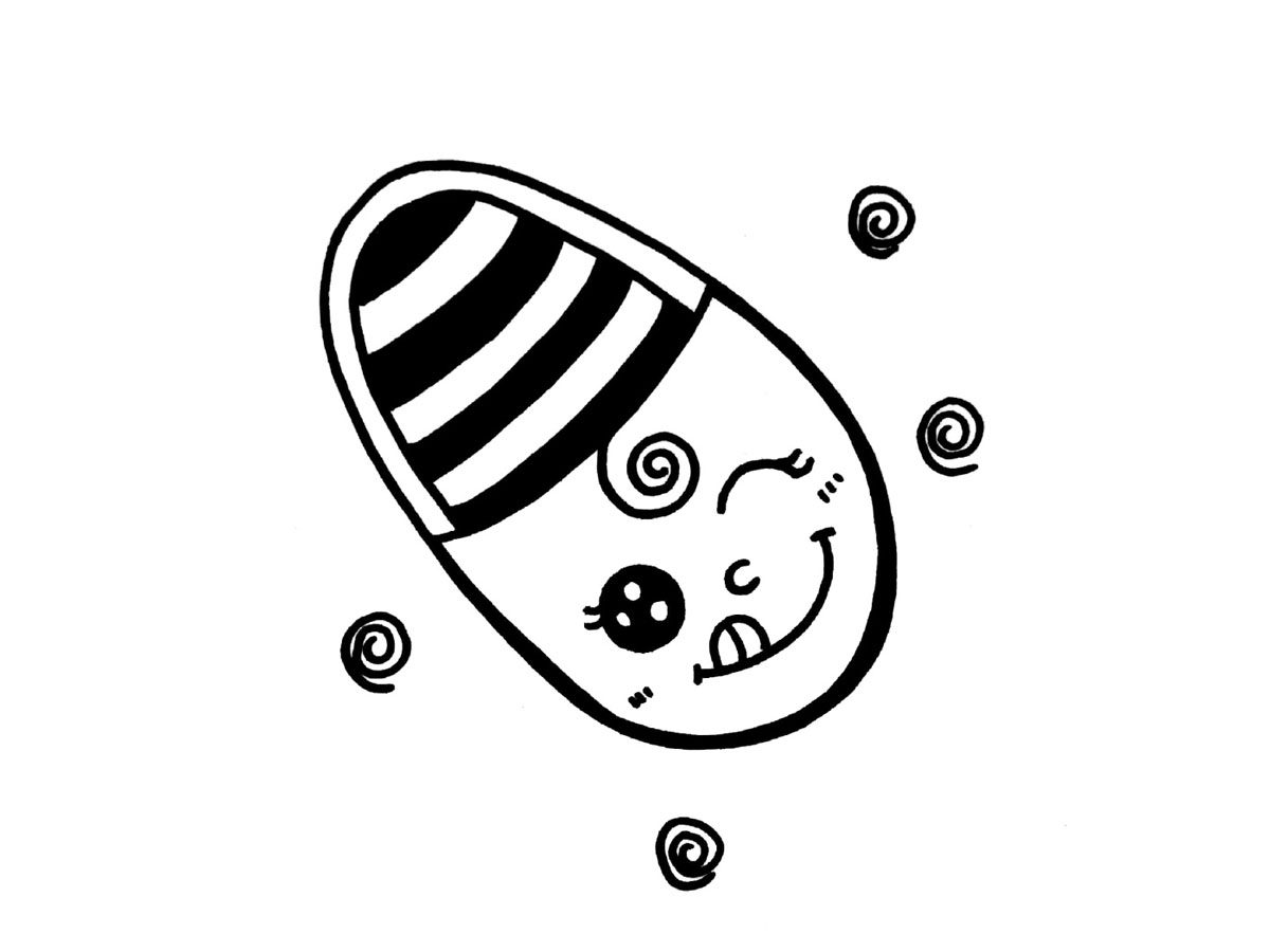 一组萌系小鞋子黑白简笔画