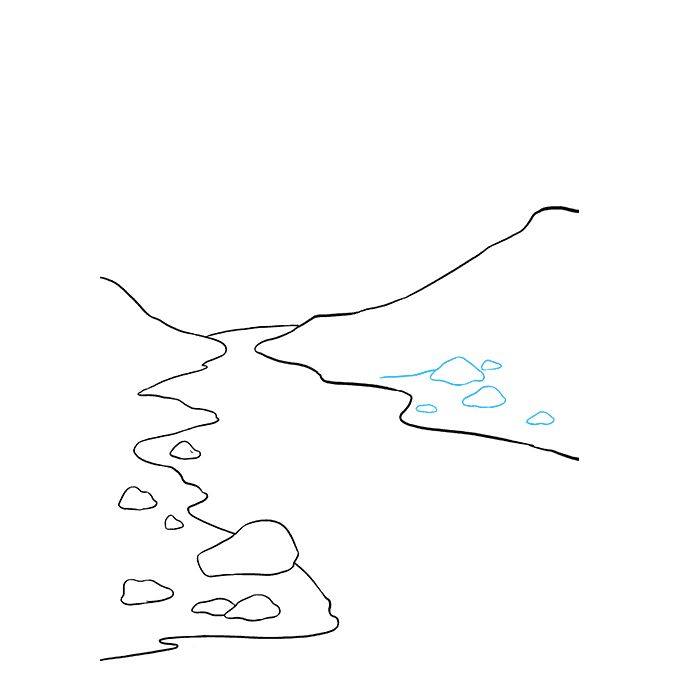 如何画一条河的简笔画