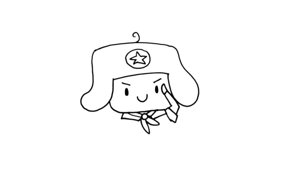 学画雷锋简笔画