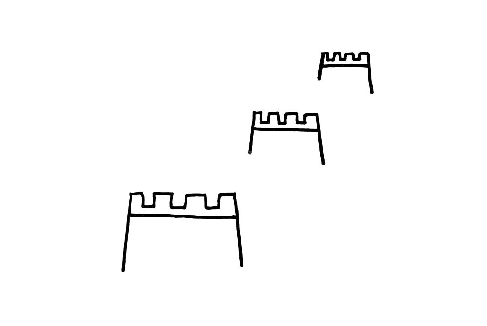 万里长城简笔画教程