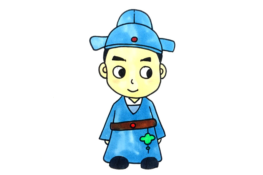 古代诗人简笔画怎么画