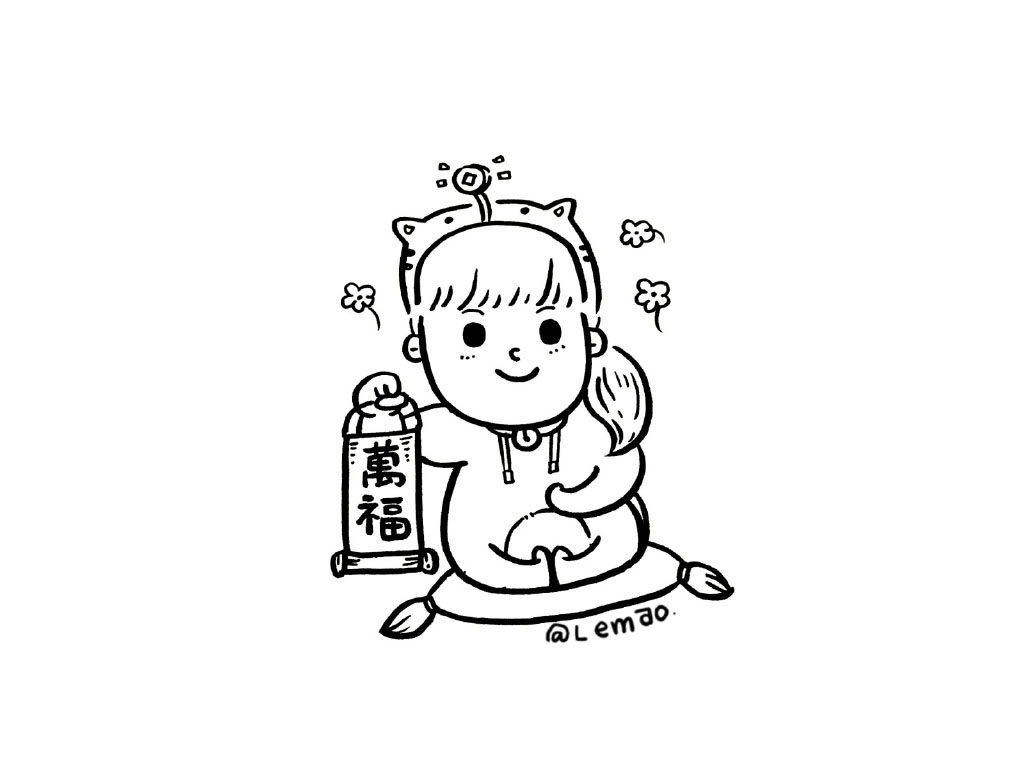 一组人物简笔画小头像