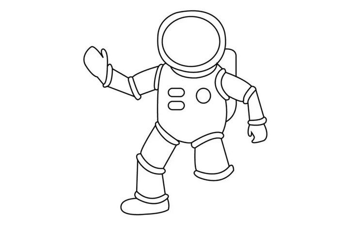 太空人简笔画画法步骤