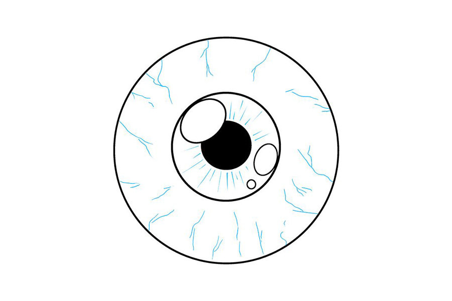 如何画瞳孔