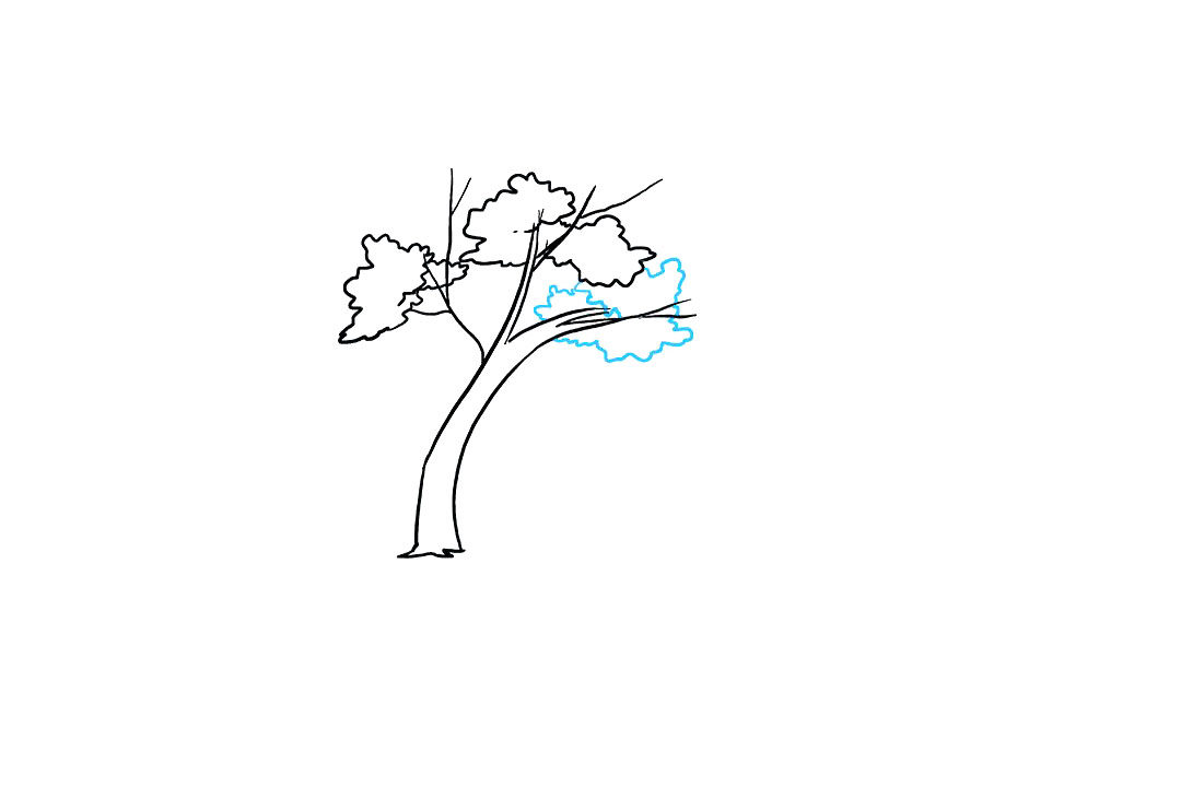 风吹落叶的画法