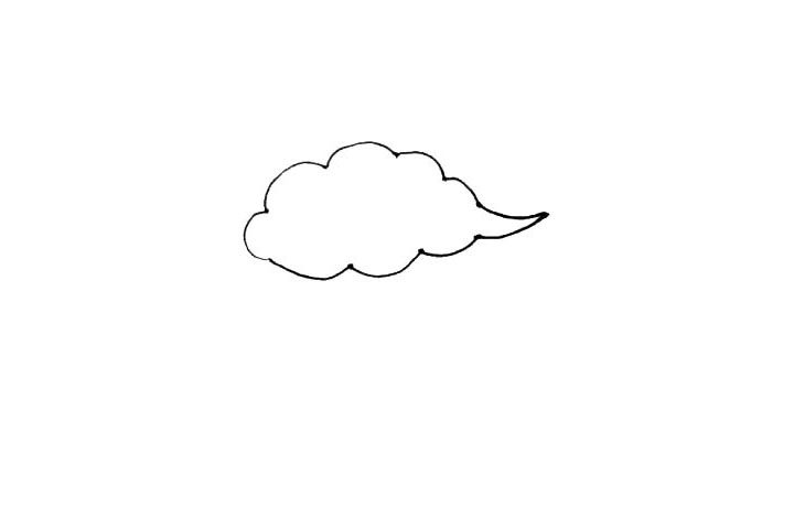 雨云简笔画画法步骤