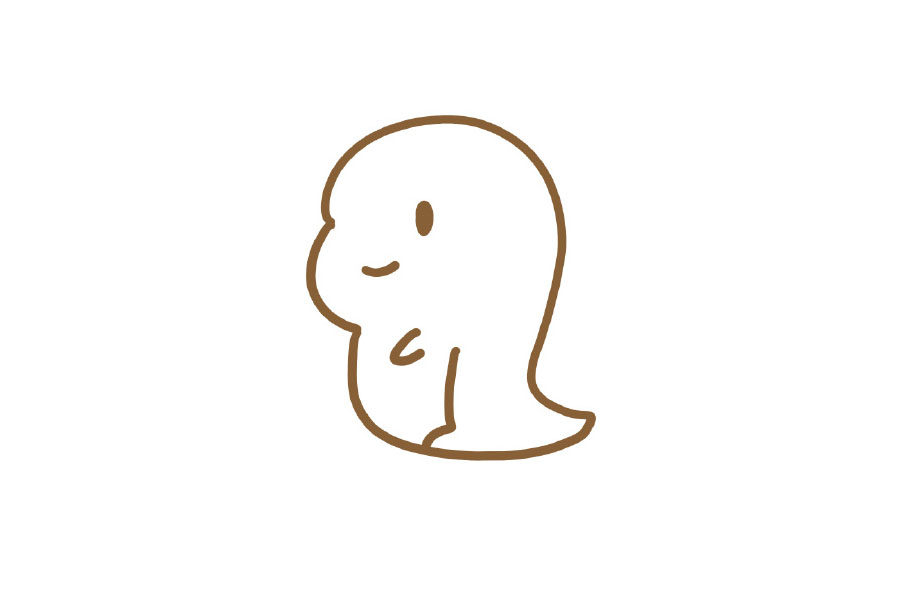 简单可爱的小恐龙简笔画画法