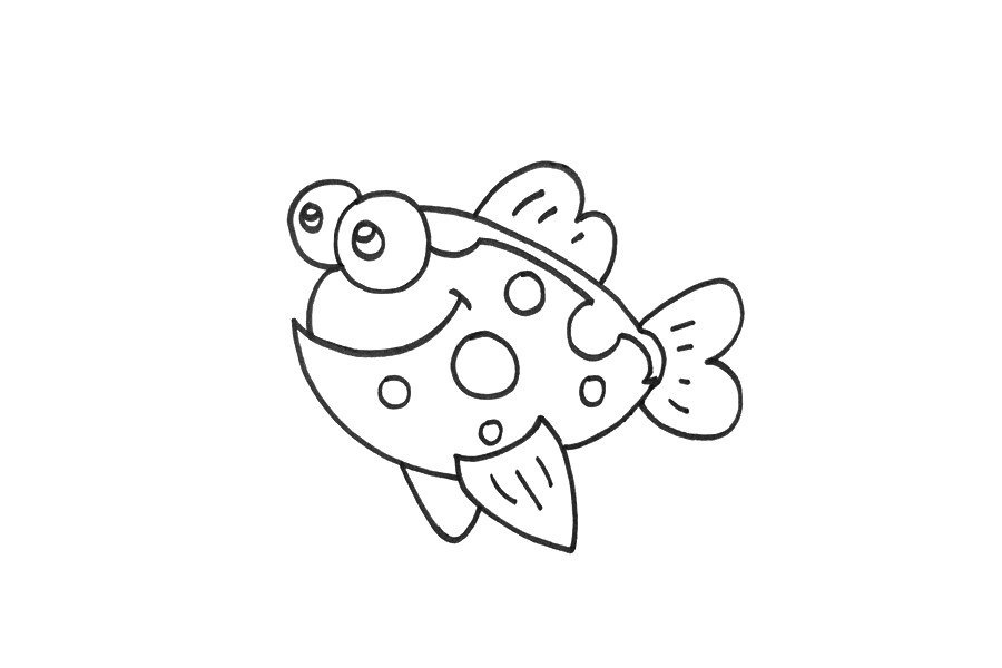 简笔画热带鱼怎么画