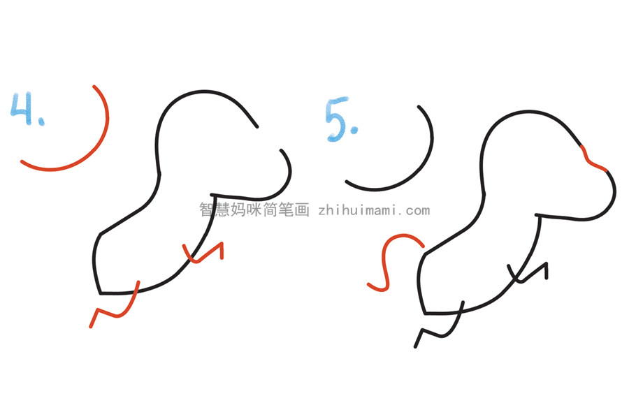 骑独角兽的可爱女孩简笔画画法步骤